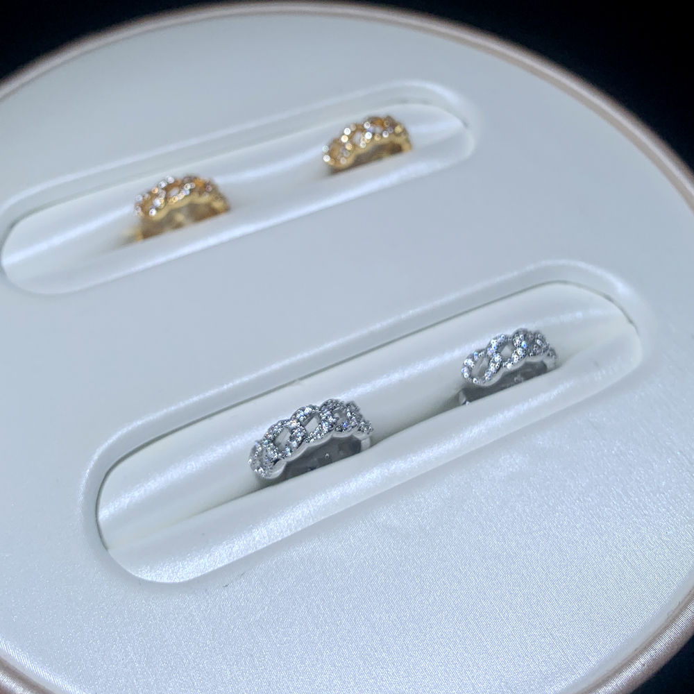 New Design 1 Piece Gold Silver Plated Mini Bling Cubic Zircon Birthstone No Piercing Hip Hop Ear Clip Earring Fashion Jewelry