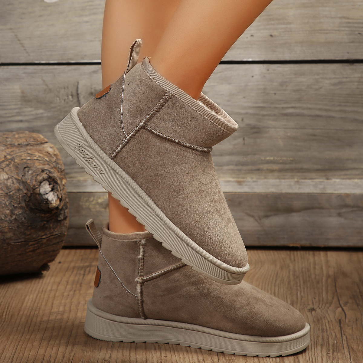 Snow 2023 Ladies Real Sheepskin Wool Low-cut Warm Fur Shoes Women Winter Short Ugly Boots c473
