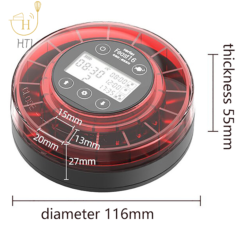 Automatic Fish Feeder For Aquarium Automatic Food Dispenser With Timer Rechargeable Timer Feeder With LCD Display