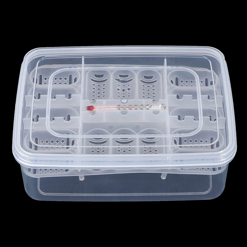 16 Egg Incubator Tray+Thermometer DIY Incubation Gecko Lizard Snake