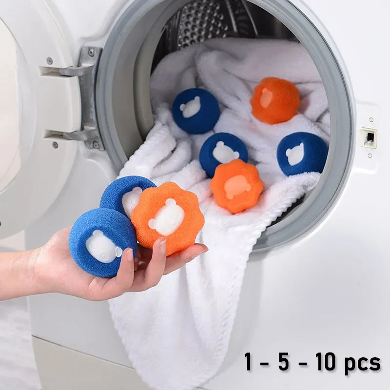 20pcs Pet Hair Remover Reusable Ball Wool Sticker Cat Hair Pet Fur Lint Catcher Cleaning Tools Laundry Washing Machine Filter