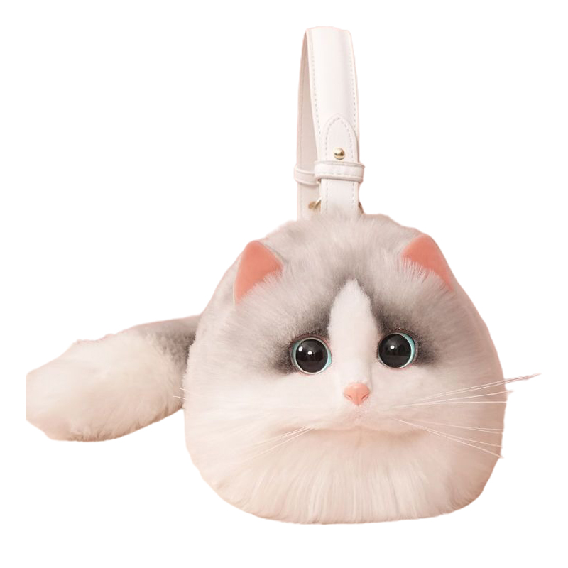 New Cute Popular Cat Small Bag Smooth Hand Feeling Not Easy To Lose Hair Hundred Mobile Phone Net Red Chain Crossbody Bag
