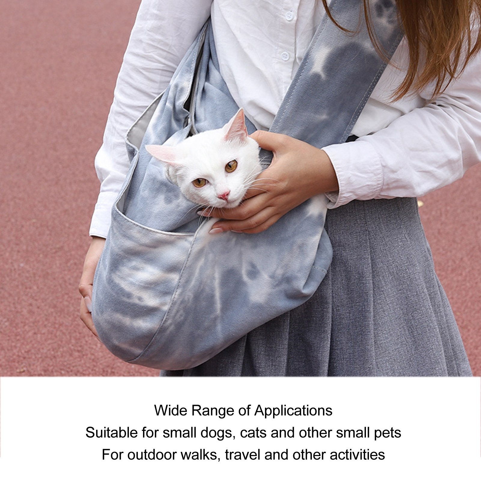 Pet Sling Carrier Breathable Safe Canvas Small Pet Shoulder Carrying Bag With Extra Pocket For Puppy Cat
