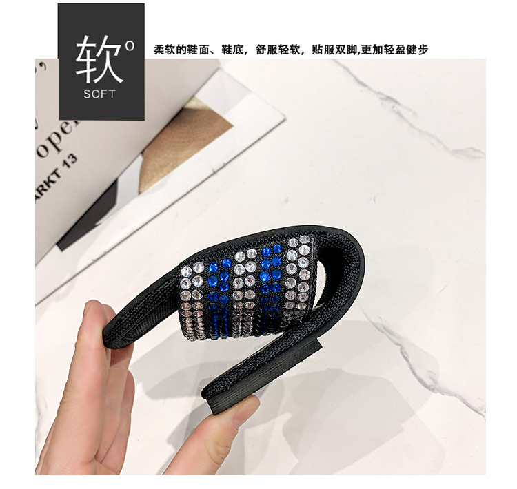 shiny designer crystal slippers women flat heel outdoor slides summer shoes bg sandalias open toe glitter flip ps afcd