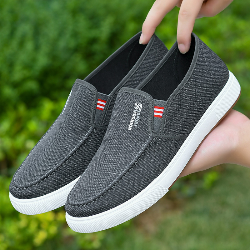 2025 NEW On Slip Loafer Breathable Lightweight Non slip Canvas Shoes Men s Sneakers Spring And Summer fd