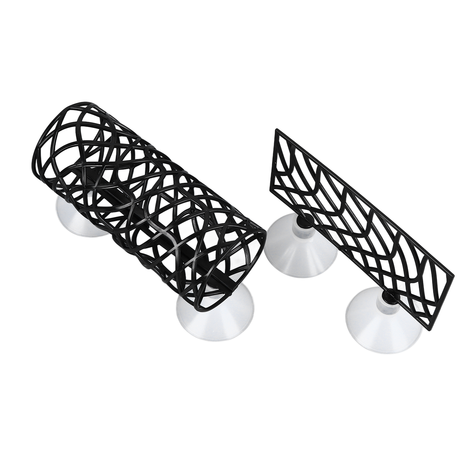 Fish Bed Tunnel Safe Small Hole Hollow Fish Hideout Resting Tube with Suction Cup for Fish Tank Aquarium Fish Bed Tunnel Cave