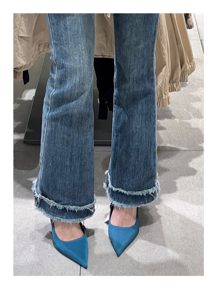 Elegant Fashion Women High Lady Sgback Mules Sexy Thin Heels Party New Wedding Shoes Women's Sandals 2023 Summer 8e05 's