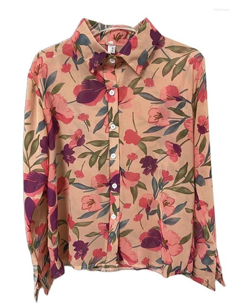 Ral Chiffon Blouse For Women - Transparent, Casual, Summer Loose Sunscreen Tops Blusas X756
