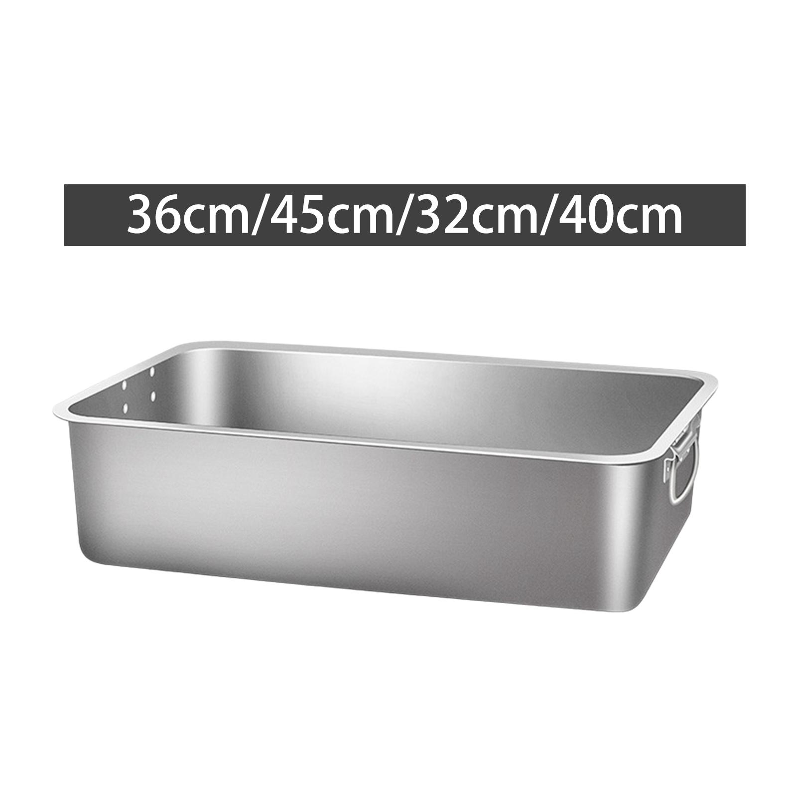 Open Litter Box Smooth Surface Portable with High Sides Pet Supplies Easy to Clean Stainless Steel for Big Cats Cat Toilet