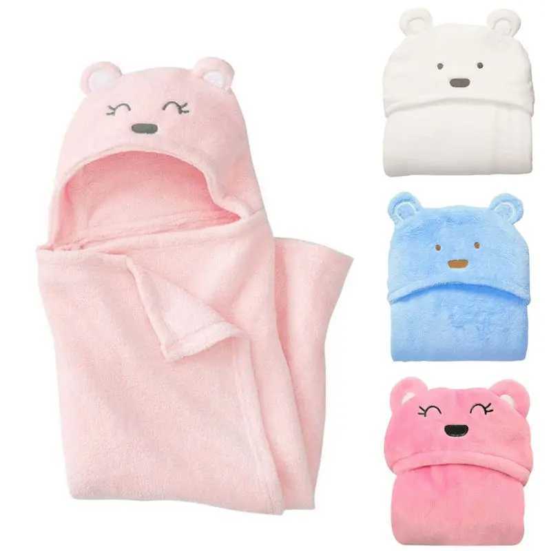 Baby Hooded Towels Newborn Kids Bathrobe Super Soft Bath Towel Blanket Warm Sleeping Swaddle Wrap Infant Boys Girls Towel MatXJ241216