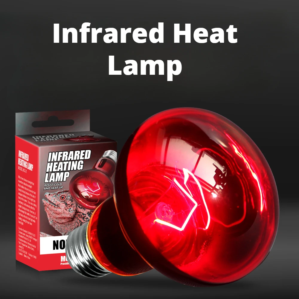 Reptile Heat Lamp Bulb Infrared Basking Spot Lamp 110V/220V Amphibian Snake Lamp Heat Reptile Bulbs 25W 50W 100W luz terrario
