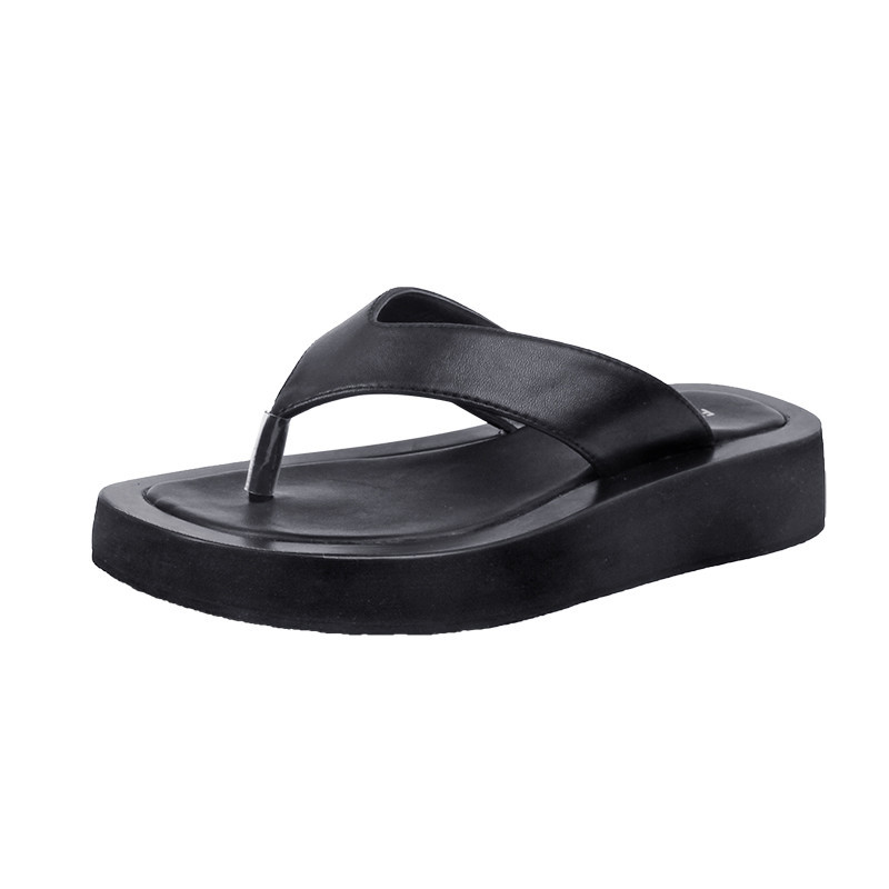 AIYUQI Women's Slippers Outdoor Summer New Genuine Leather Flip-flops Women Anti-skid Trend Pinch Beach Slides Ladies