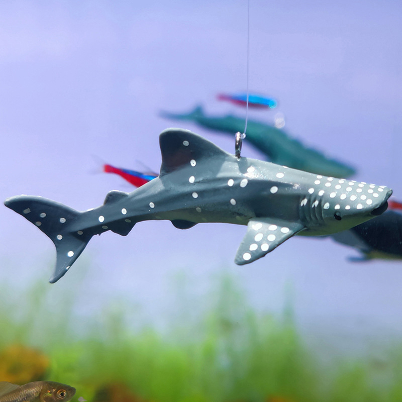 Creative Aquarium Decoration Accessories Decor Floating Ornaments Simulation Shark Whale Figurines Toys Miniature Models