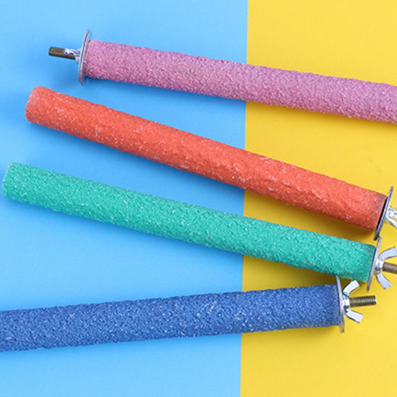 Bird Standing Stick Parrot Frosted Perch Stand For Cage Claw Sharpening Cage Perch Toy For Cockatiels Budgies Medium Parrots