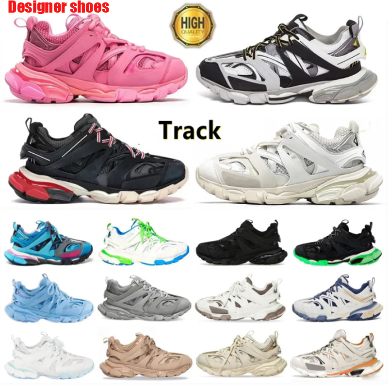 track tracks luxury shoes mens women trainers Track 3 3.0 Shoes AAA Triple white black Tess.s. Gomma leather Trainer Nylon Printed Platform Sneakers shoes