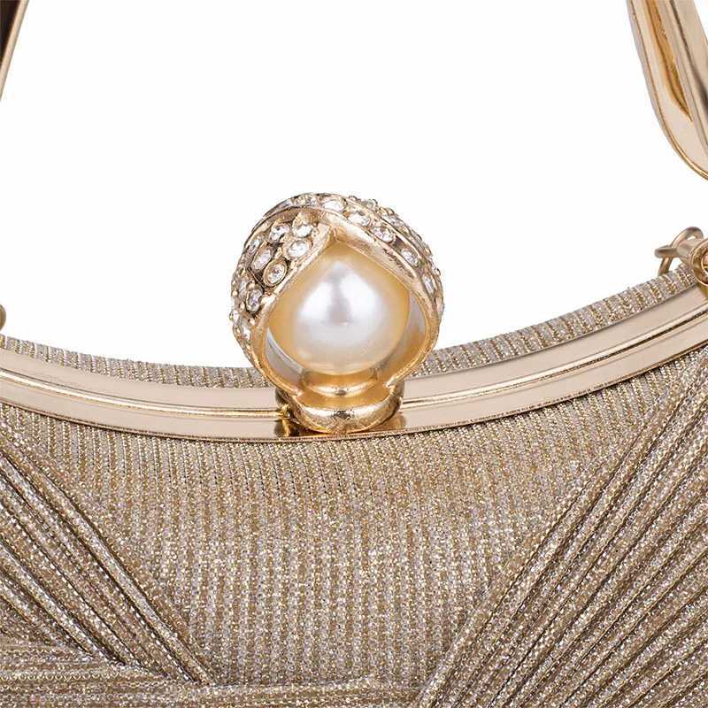 CMM 2024 Women s Evening Handbags Crystal Diamond Pearl Clutches Sequins Satin Pleated Wedding Party Purse Box Chain Shoulder Bags 240903