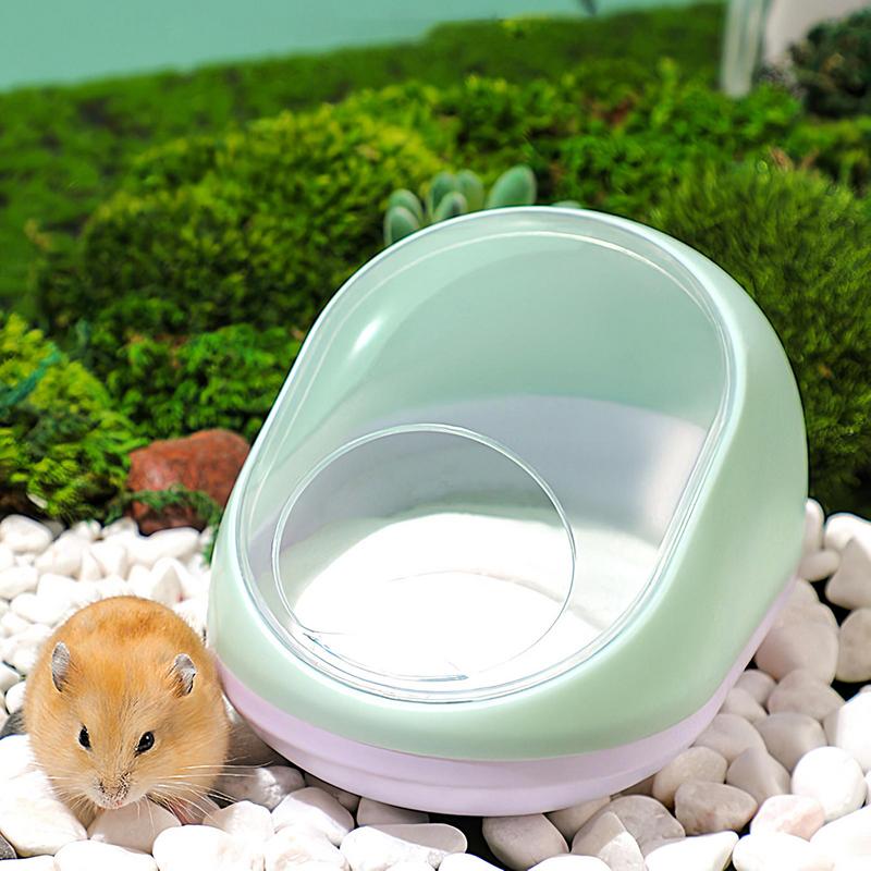 Hamster Hideout Chinchilla Bathtub Box Hamster Bathing Bowl Transparent Beds, Sand Bath Box Small Animal Habitat for Small Pet