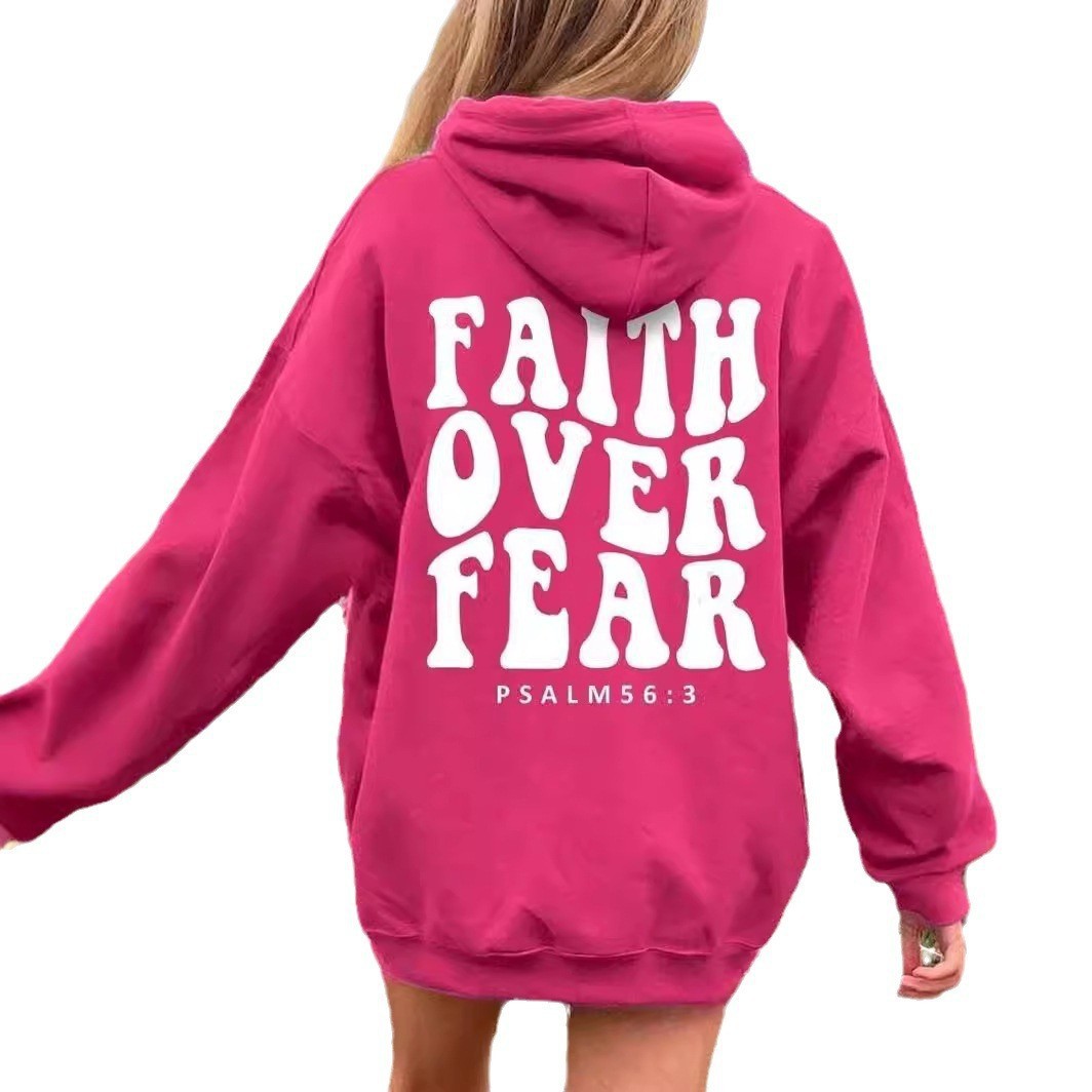 Women's Hoodies Autumn Winter letter printed pullover hooded long sleeved sweatshirt