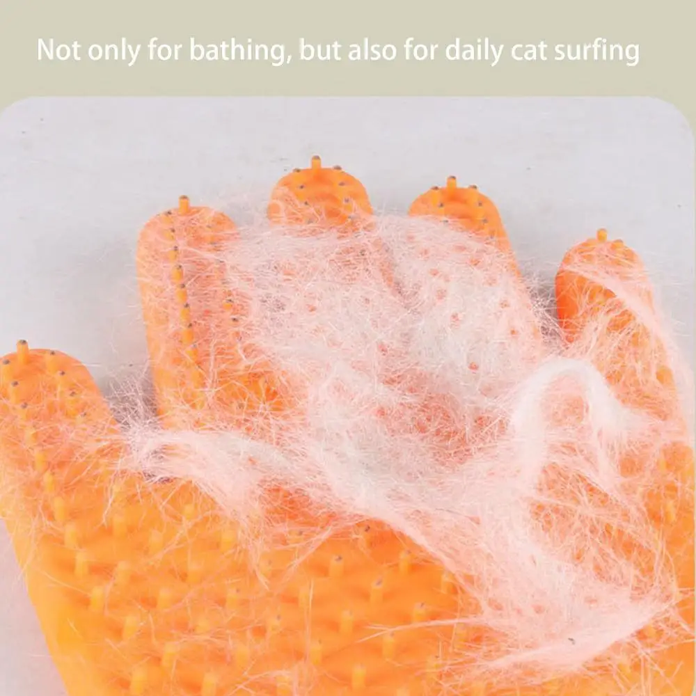 Silicone Pet Grooming Glove Double Sides Cat Dog Hair Remover Brush Comb Deshedding Bathing Washing Cleaning Cats Dogs Supplies