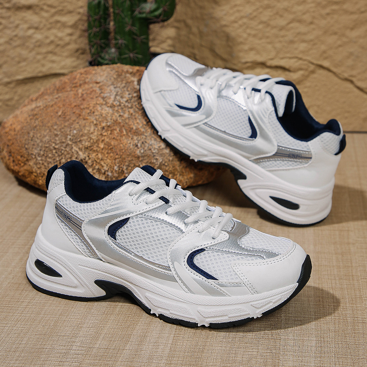 Designer's new casual sports plus size women's lace up mesh breathable children's shoes