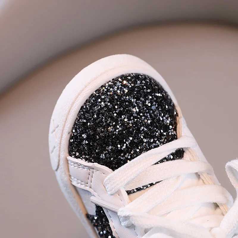 Autumn New Fashion Child Sneaker Shining Fashion Versatile Girl Shoe Trendy Star Glitter Boy Shoes Comfort Casual Girls Sneakers M250313
