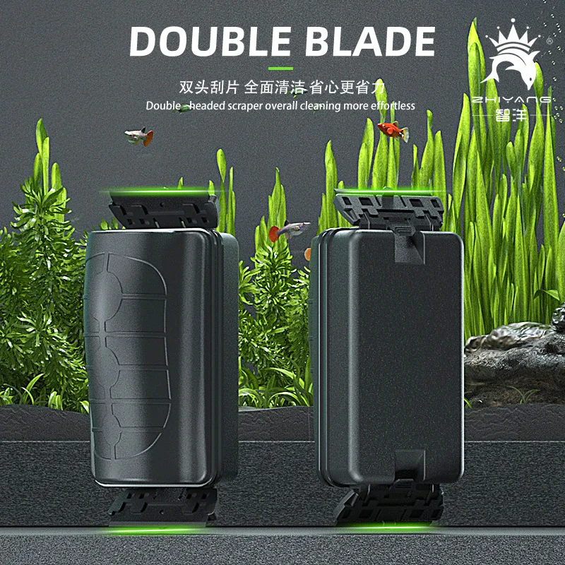 Aquarium cleaning brush, fish tank magnetic brush, glass window scraper, strong magnetic levitation brush Aquarium Accessories