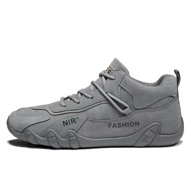 2025 new Lightweight Men's Casual Shoes Ankle Boots Designer Winter Plush Trend Men Loafers Lace Up Non-slip Male Sneakers zhanyishengli