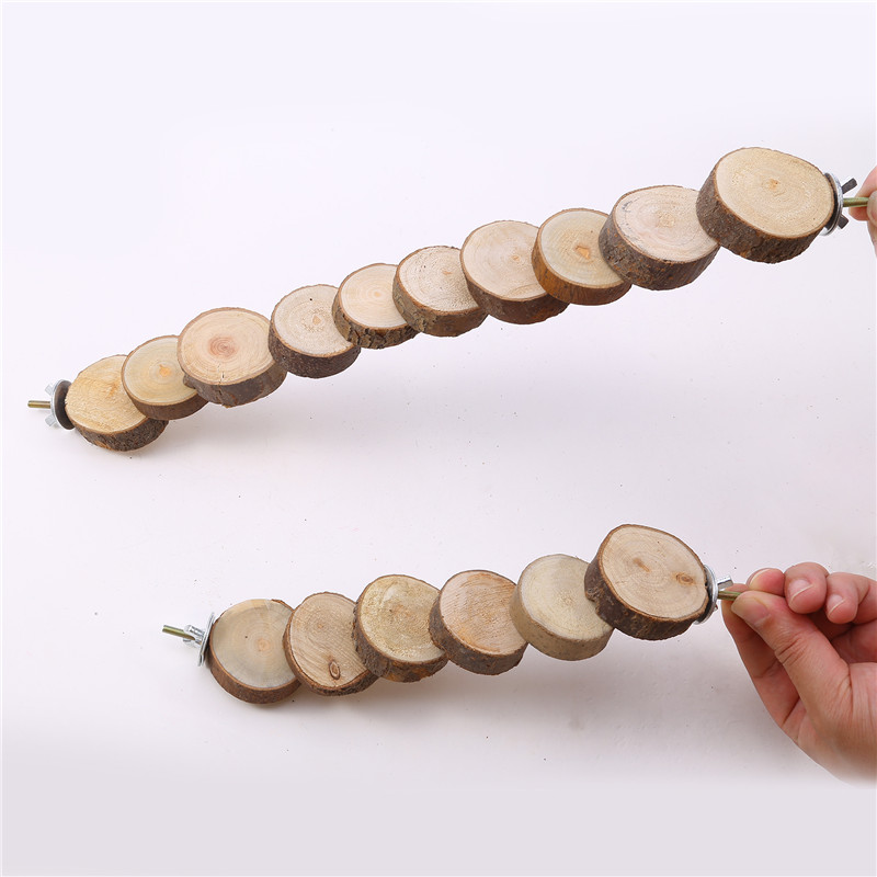 Hamster Wooden Ladder Toy for Cage 6/10 Steps Wood Climbing Blocks Chew Toy for Pig Rat Hedgehog Small Pet Cage Accessories