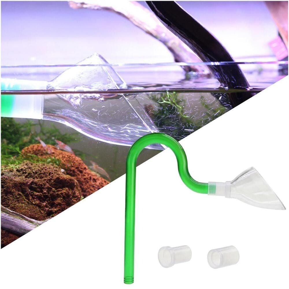 Acrylic Aquarium Lily Pipe Outflow with Suction Cup Filter Connectors Water Outlet Green Aquarium Accessories