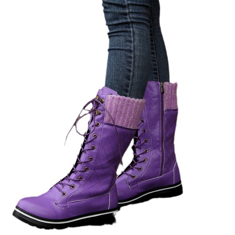 2023 Winter Plush Mid Calf Platform New Designer Warm Snow Women's Lace Up Fashion Casual Boots 98a5