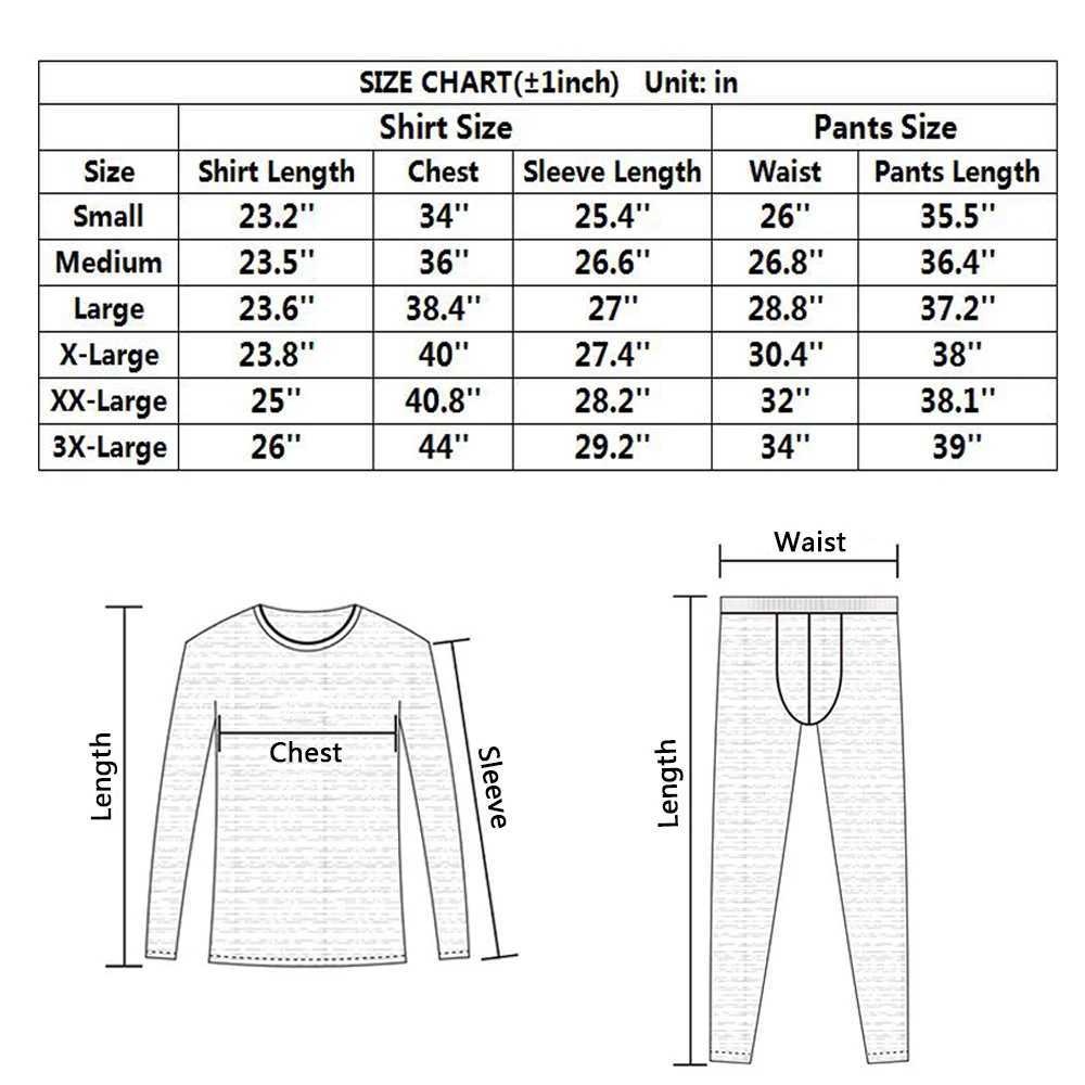 Thermal Underwear Set Men Winter Clothes Thermal Shirt Tights Round Neck Thin Slim Fit Long Sleeve T-shirt Long Johns SuitXJ240903