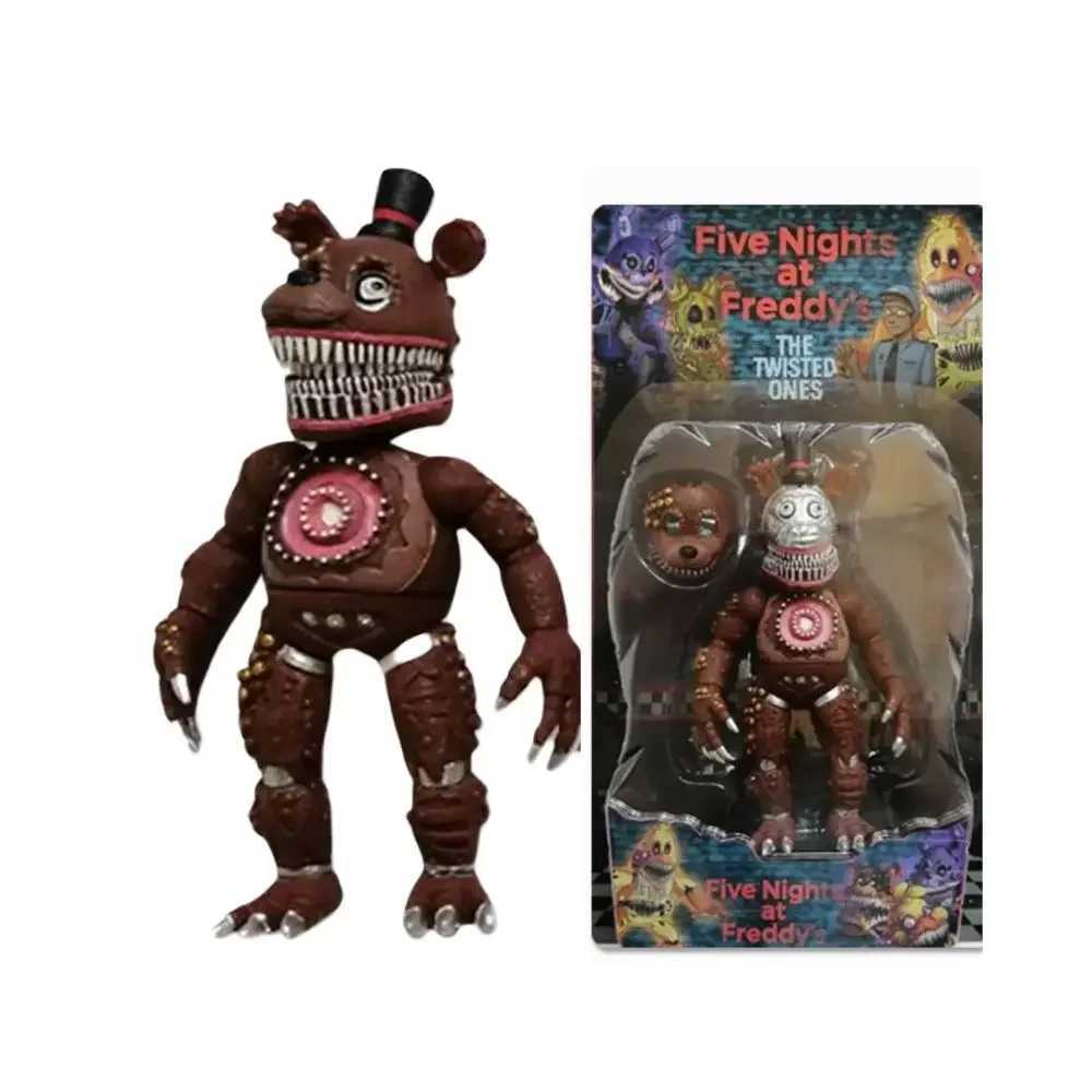 Freddys Fnaf Bear Santa Freddy Game Action Picture Five Nights Safety Breakthrough Model Childrens Toy W240902