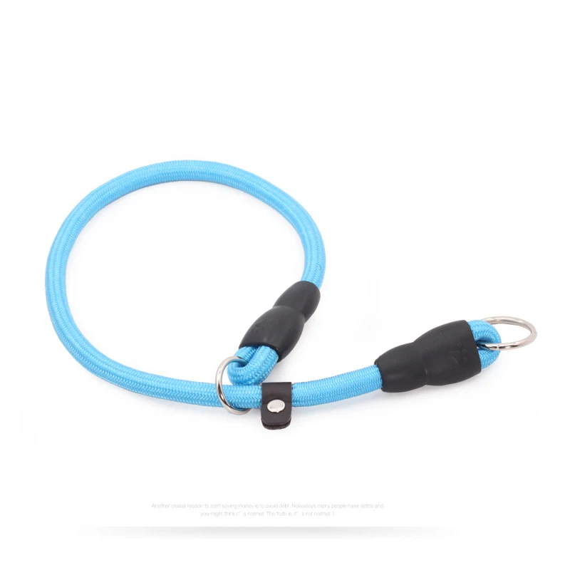 Slip Collar Dog Training Choke Collar,Round Nylon Rope Collar No Pull P-Collar for Small Medium Large Dogs Walking Accessories