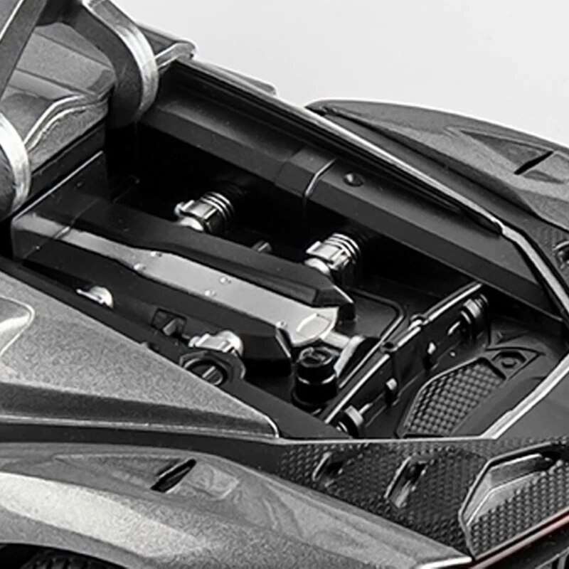Diecast for Veneno Model Car 1/24 Scale Sports Toy Vehicle Door Can Be Opened Front Wheel Steerable