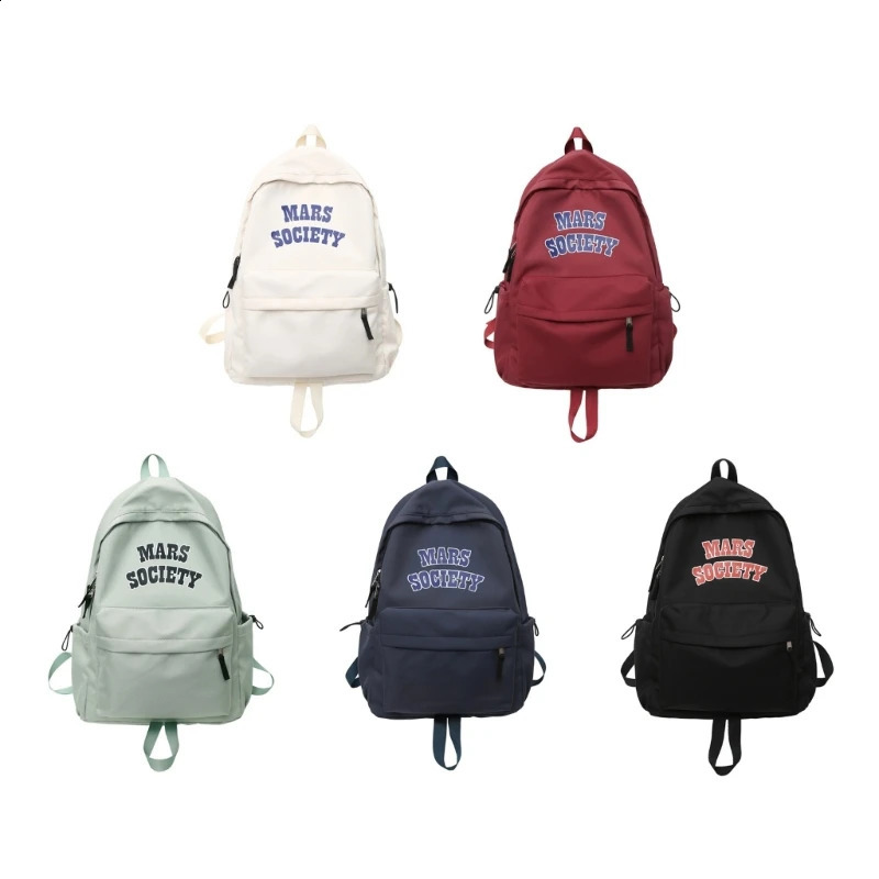 School backpack womens nylon school bag fashionable laptop cool student 240903