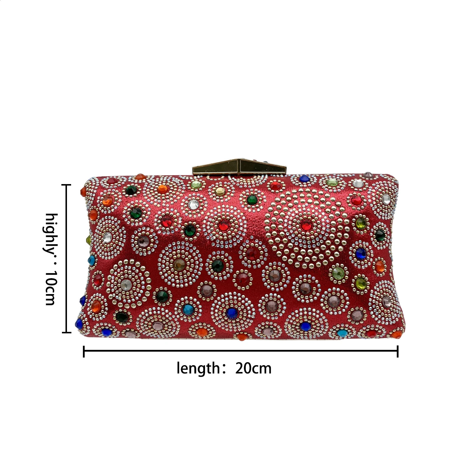 African mom multicolor bright diamond n womens bag dinner dress elegant club 240903