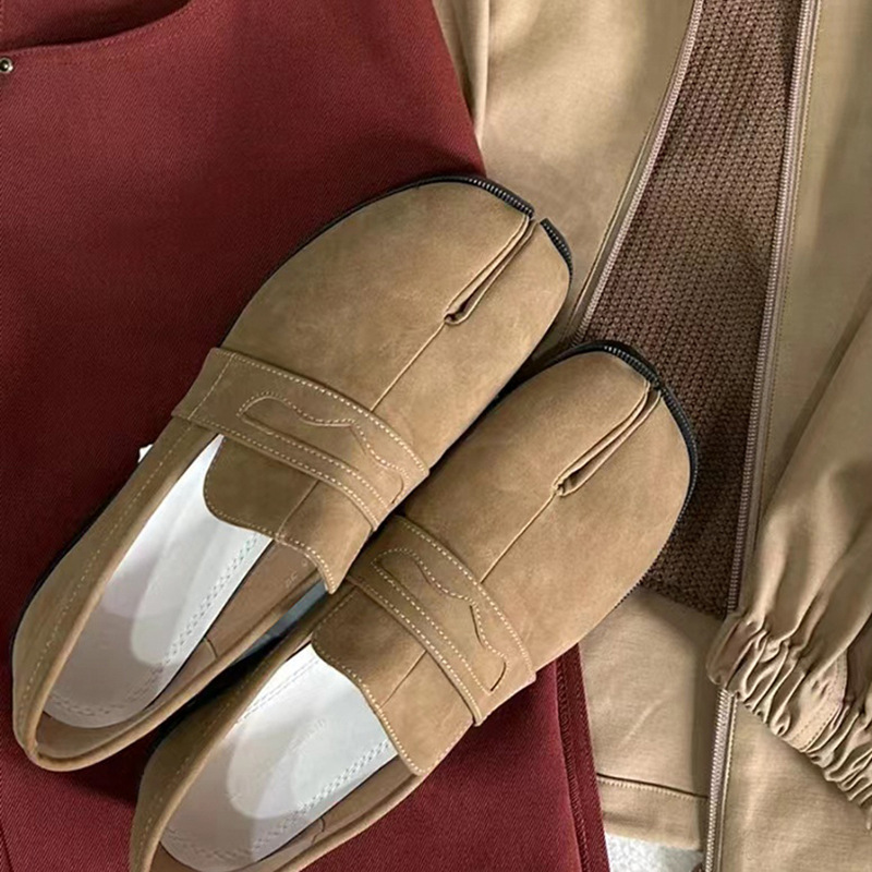 2025 new Women's High 05df8 New Fashion Quality Leather Split Toe Mary Jane Comfortable Low Heel Women Shoes Lolita