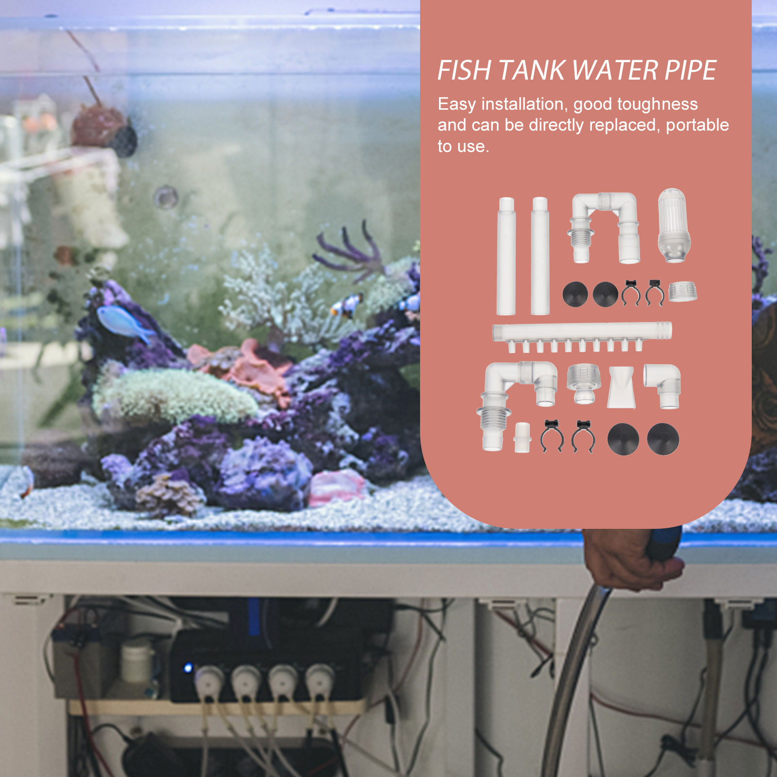 Fish Tank Plumbing Fittings Sponge Filter Water Inflow Ultraviolet Light Aquarium Tube Hose