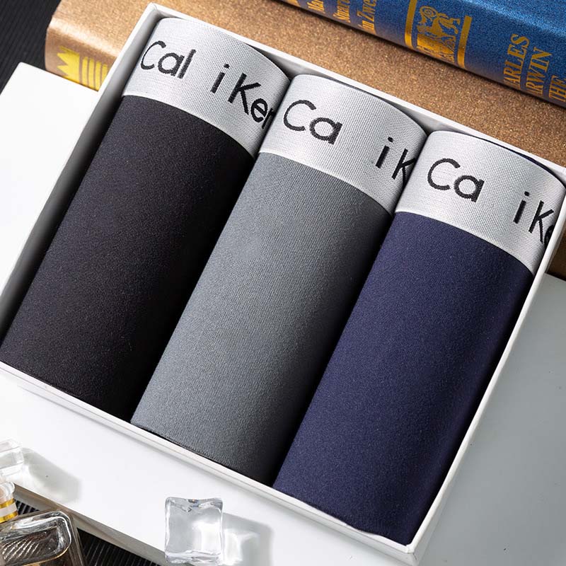 2025 solid color men's underwear boxer pants students youth trend new fashion brand breathable