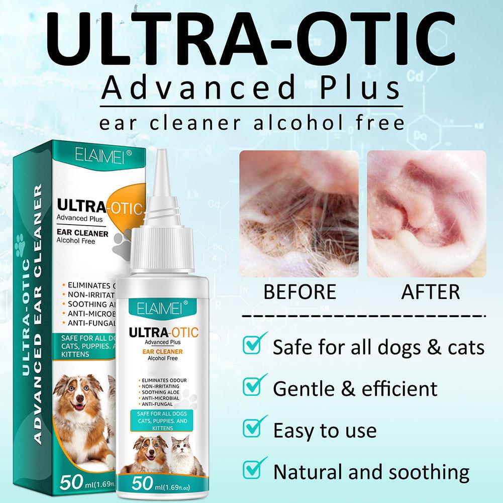 50ml Pet Ear Cleaner Cleaner Depth Care Odor Eliminator Earwax Remover Pet General Gentle Non Irritating Ear Cleansing Solution