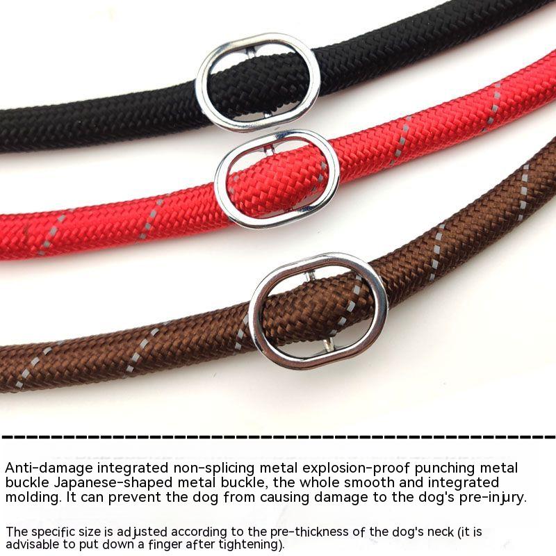 Dog Leash Slip Rope Lead Leash Heavy Duty Braided Rope Adjustable Loop Collar Training Leashes For Medium Large Dogs Accessories