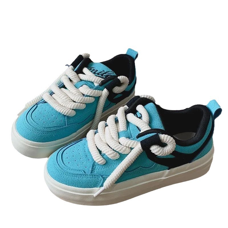 Women's versatile retro round toe casual board shoes
