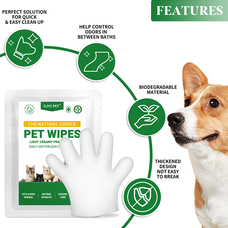 Vegan Manufacturer Wet Wipes Bath Cleaning Pet Wipes Odor Convenient Pet Tooth Wipes For Dogs