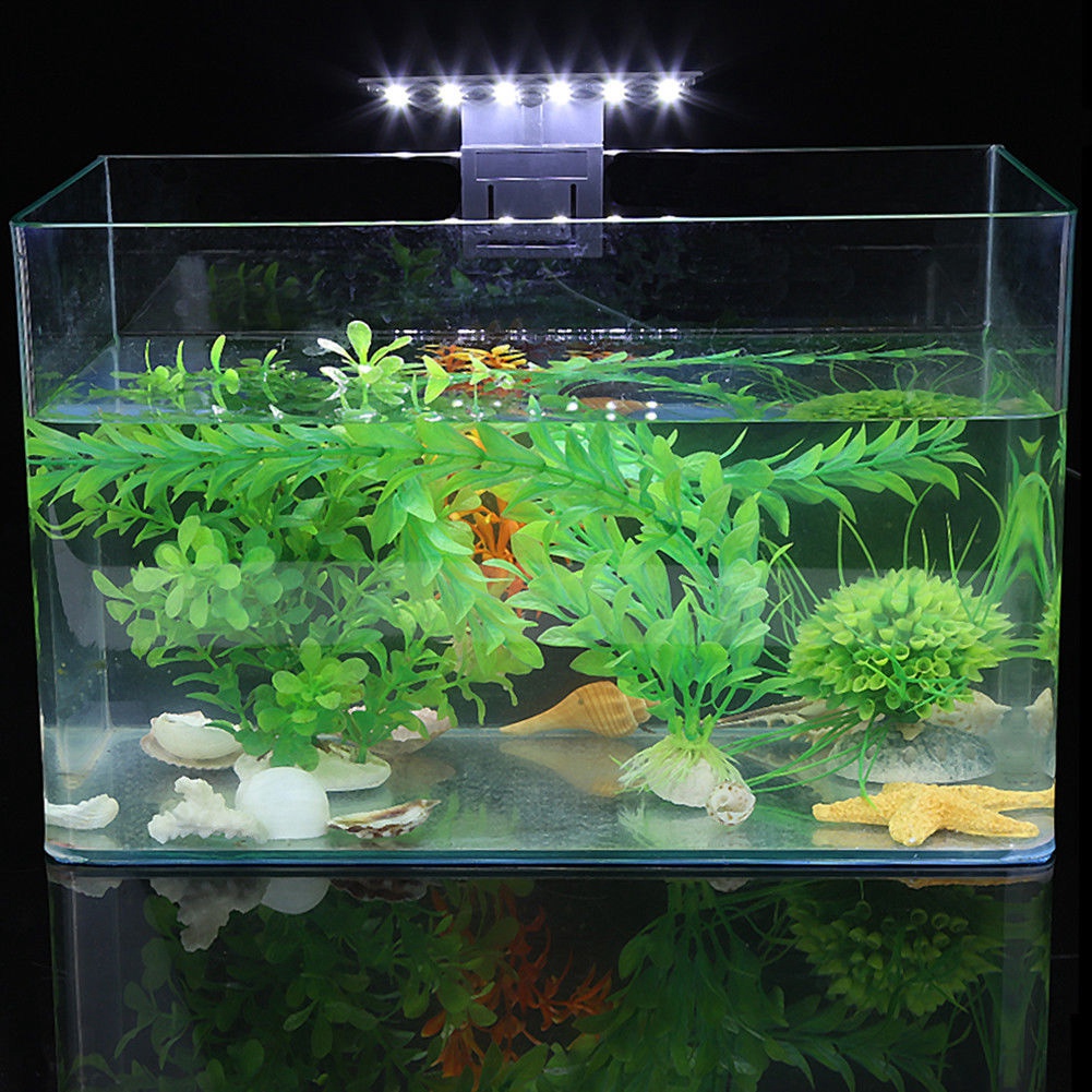 Aquarium Clip Lamp Waterproof Clip on Lamp Slim LED Aquarium Light Plants Grow Lighting Aquarium Light Slim LED