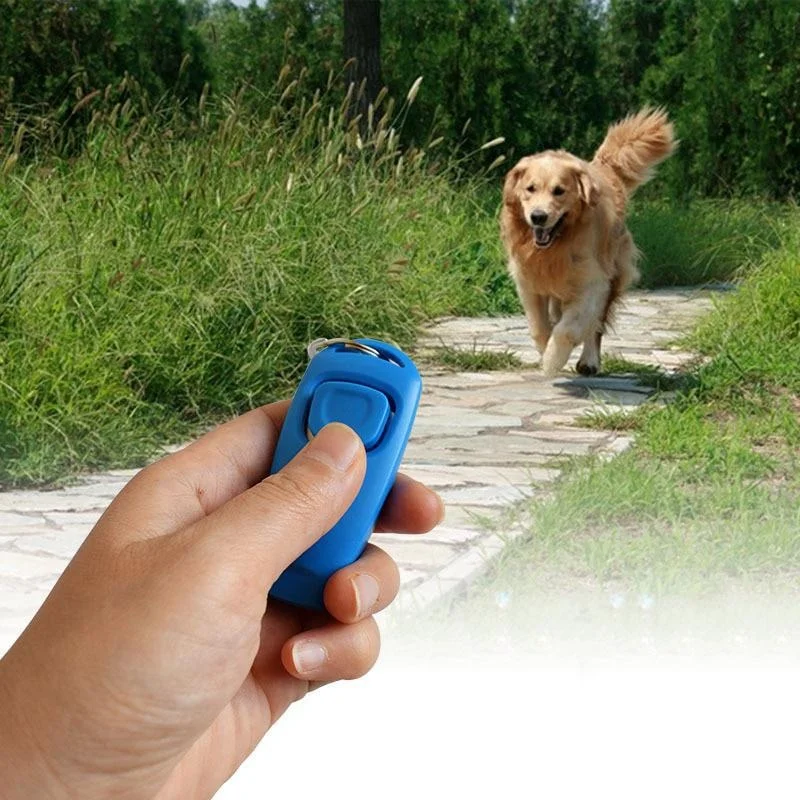 Portable Dog Training Whistle Clicker Pet Dog Training Supplies with Key Ring Pet Supplies