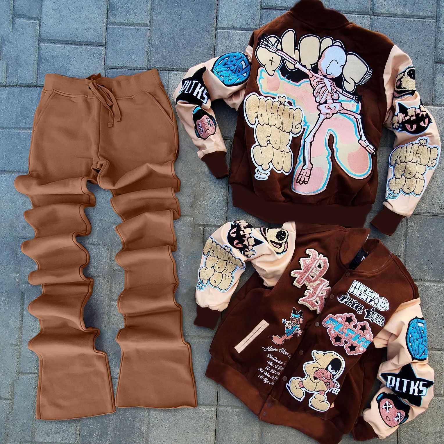 Mens Tracksuits Gray Black Red Fall/winter New Sweatshirt Skeleton 3D Sportswear Men's Zipper Suit T240903