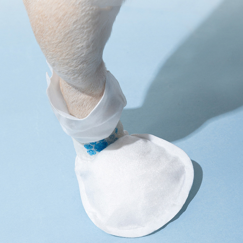 20pcs Disposable Dog Shoe Covers Waterproof Anti-Slip Walking Socks Non-Woven Fabric Pet Foot Covers Dirt-Resistant Dog Shoes