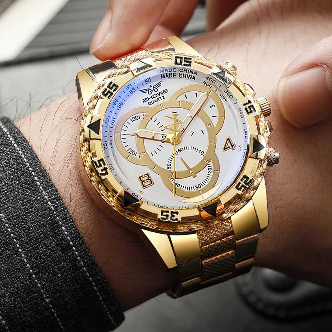 Mens Watch Stainless Steel Strap Mens Commercial Quartz Watch W24090287686