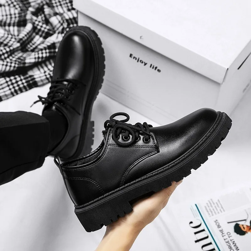 Leather Men Shoes Casual Formal Dress Oxfords Plus Size British Style Wedding Flats Soft Breathable Walking Office Sneakers2024 30b5