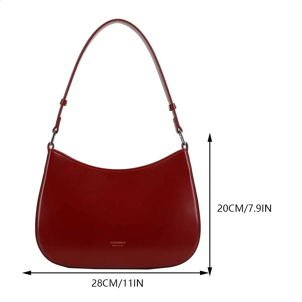 High quality soft leather half moon handbag for women fashion handbag for women homeless shoulder bag 240907
